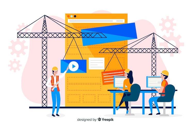 Vector Gratis flat computer engineering concept background