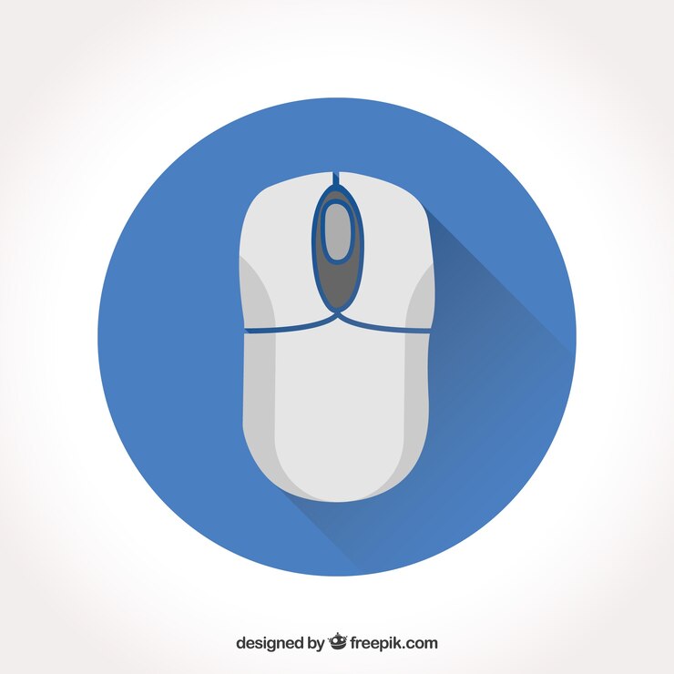 Vector Gratis flat computer mouse
