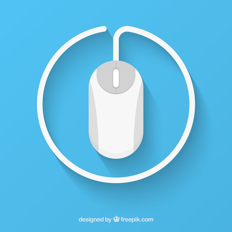 Vector Gratis flat computer mouse