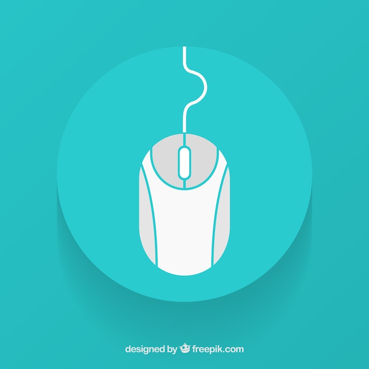 Vector Gratis flat computer mouse