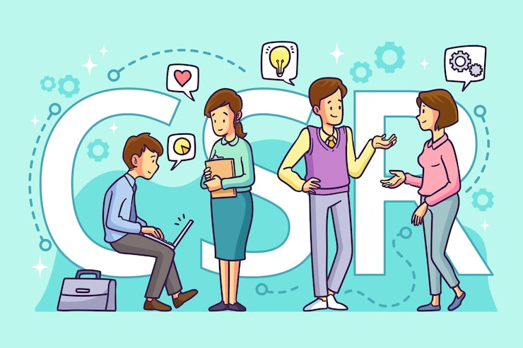 Vector Gratis flat csr concept illustration