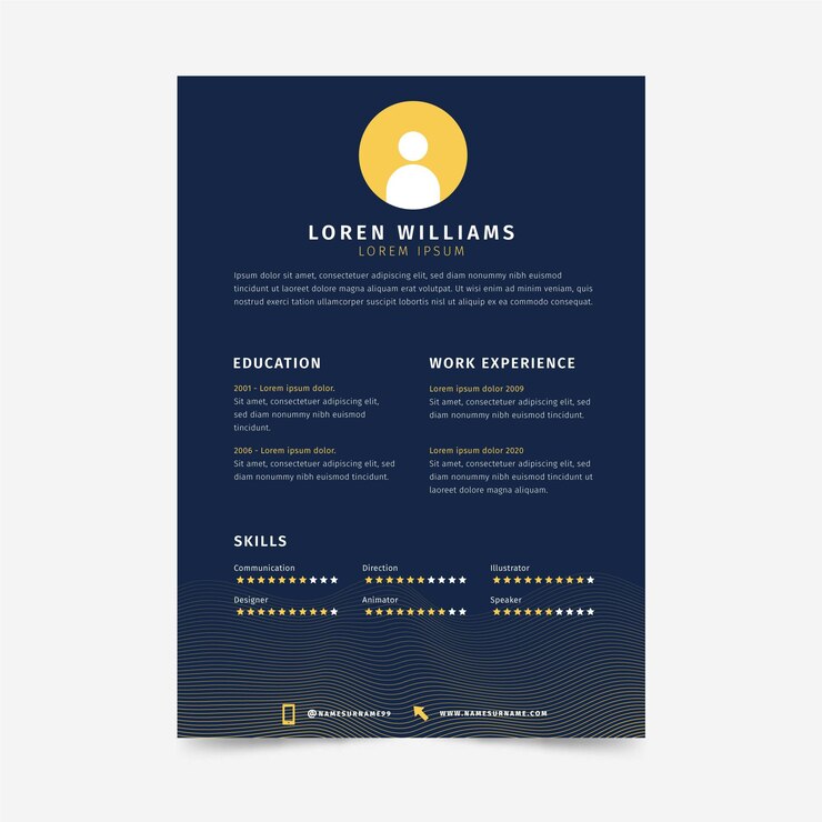 Vector Gratis flat cv template