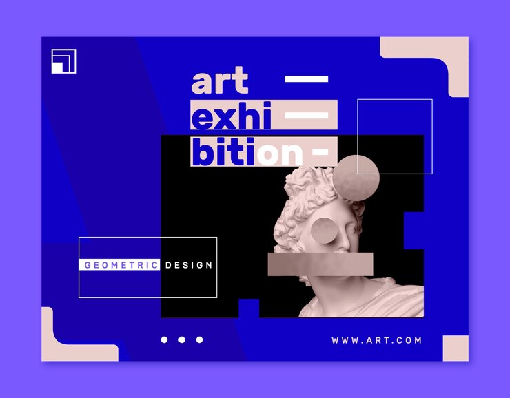 Vector Gratis flat design  art exhibition photocall