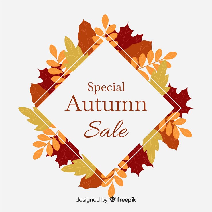 Vector Gratis flat design autumn sale banner
