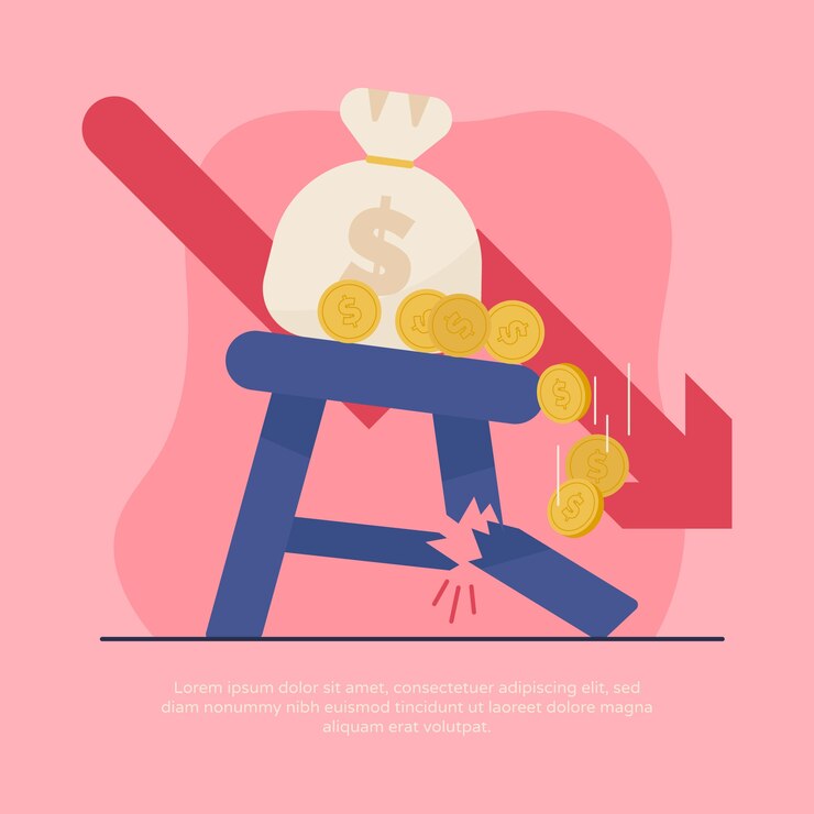 Vector Gratis flat design bankruptcy concept
