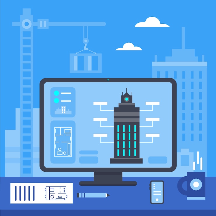 Vector Gratis flat design  bim illustration