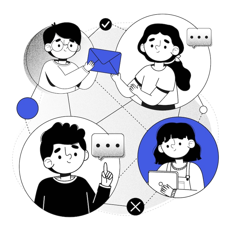 Vector Gratis flat design business people communication