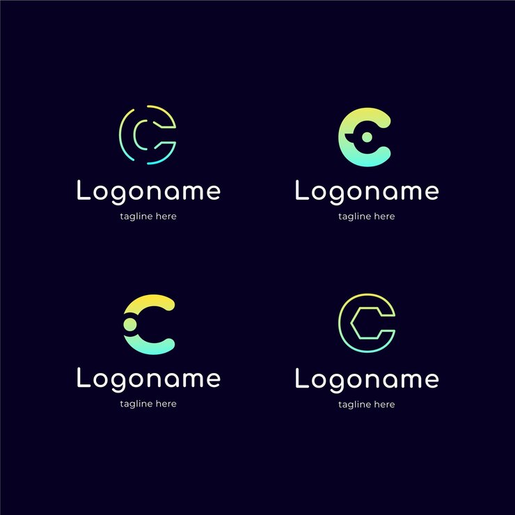 Vector Gratis flat design c logo template collection