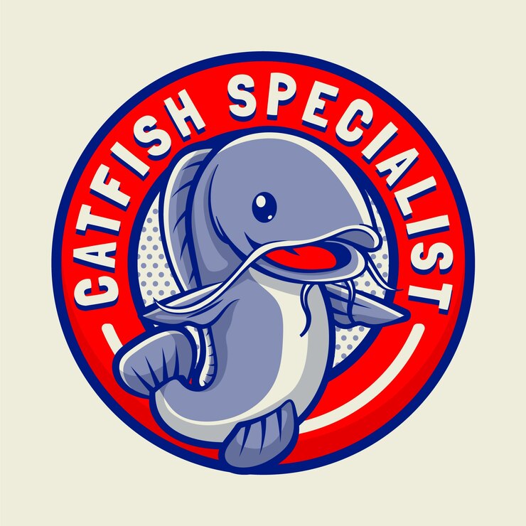 Vector Gratis flat design catfish template