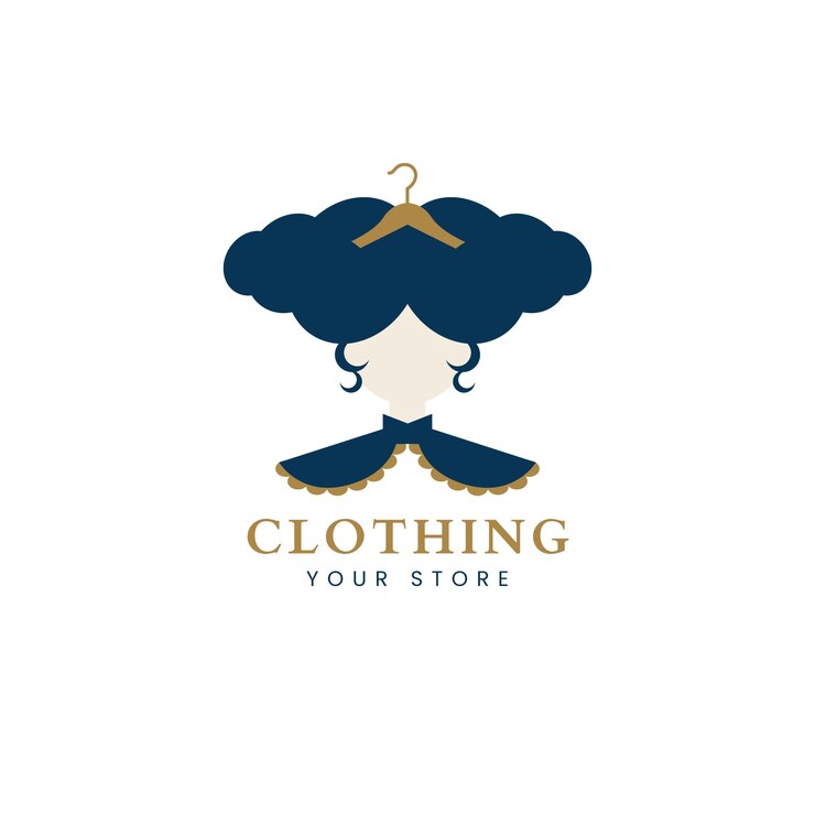 Vector Gratis flat design clothing store logo design