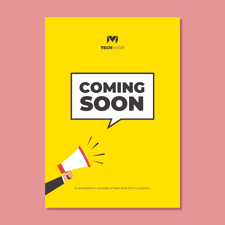 Vector Gratis flat design coming soon poster