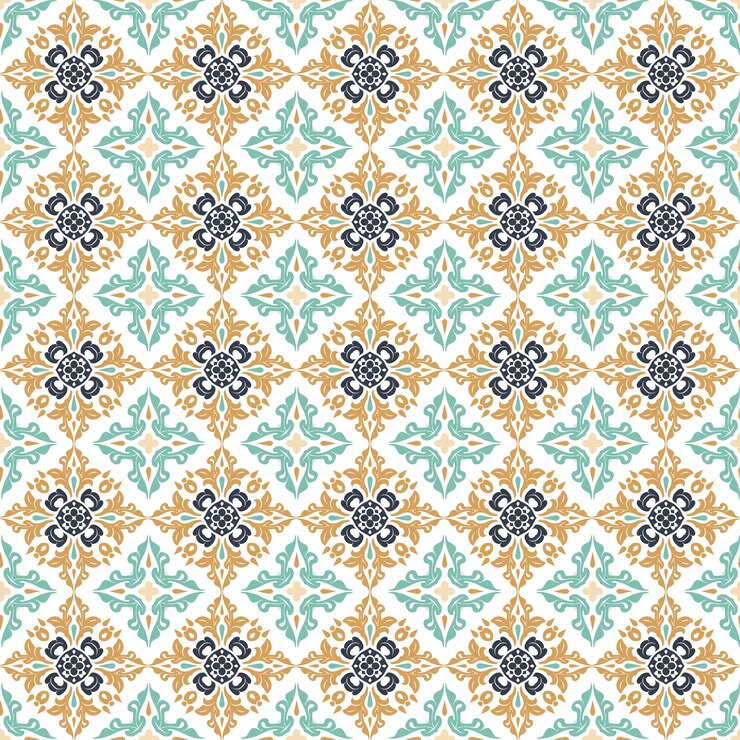 Vector Gratis flat design complex arabesque pattern