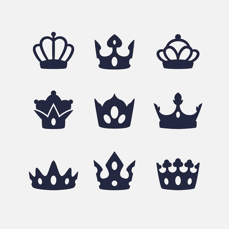 Vector Gratis flat design crown  silhouette