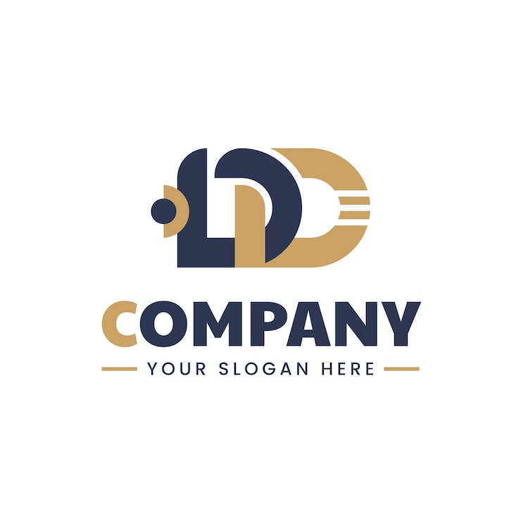 Vector Gratis flat design dd  logo design template
