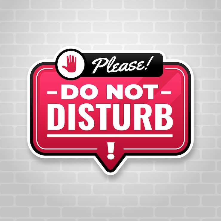Vector Gratis flat design do not disturb label