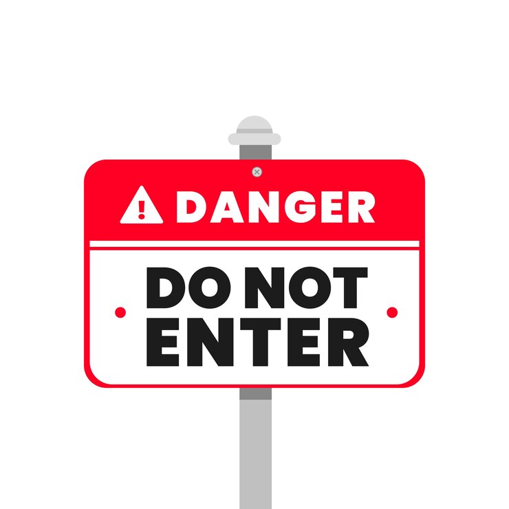 Vector Gratis flat design do not enter sign design