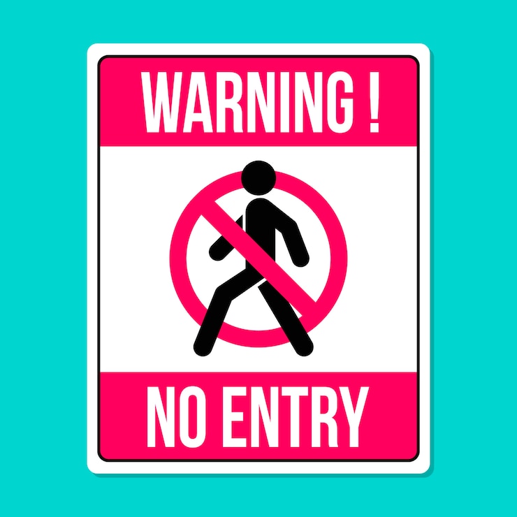 Vector Gratis flat design do not enter sign