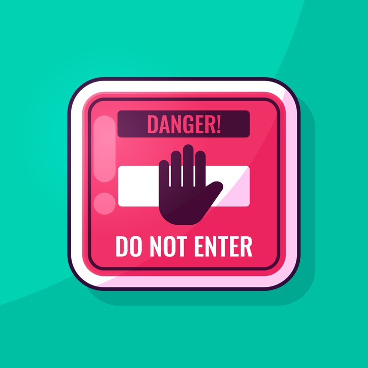 Vector Gratis flat design do not enter sign