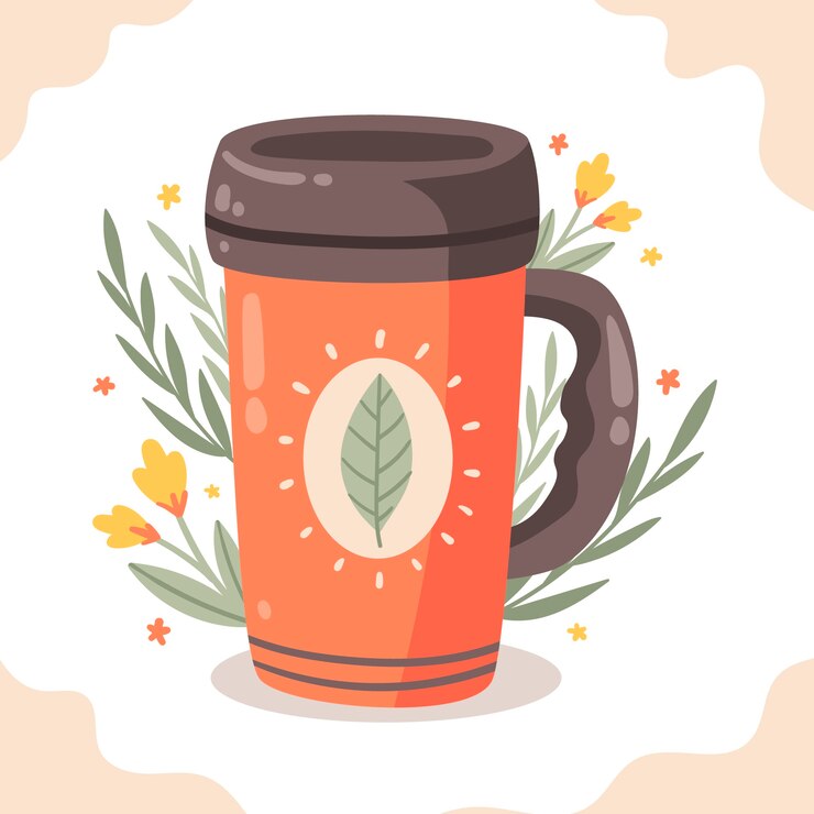 Vector Gratis flat design eco cup illustration