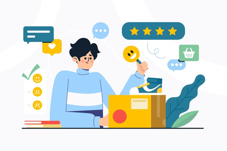 Vector Gratis flat design feedback concept
