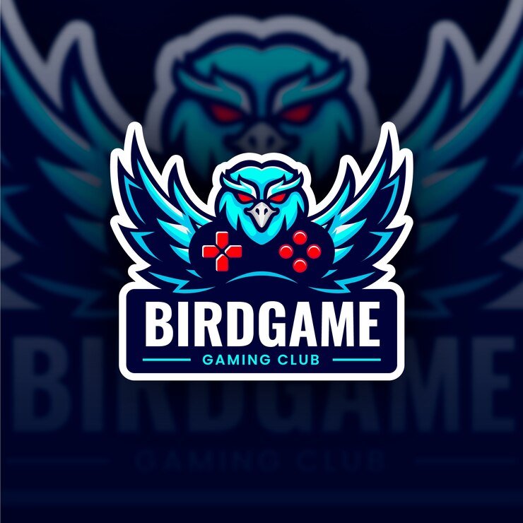 Vector Gratis flat design gaming logo