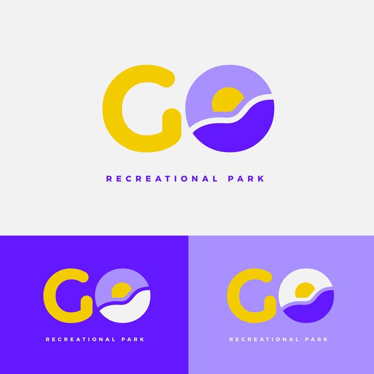 Vector Gratis flat design go logo template