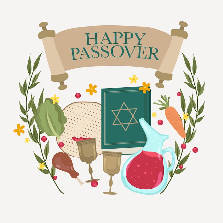 Vector Gratis flat design happy passover