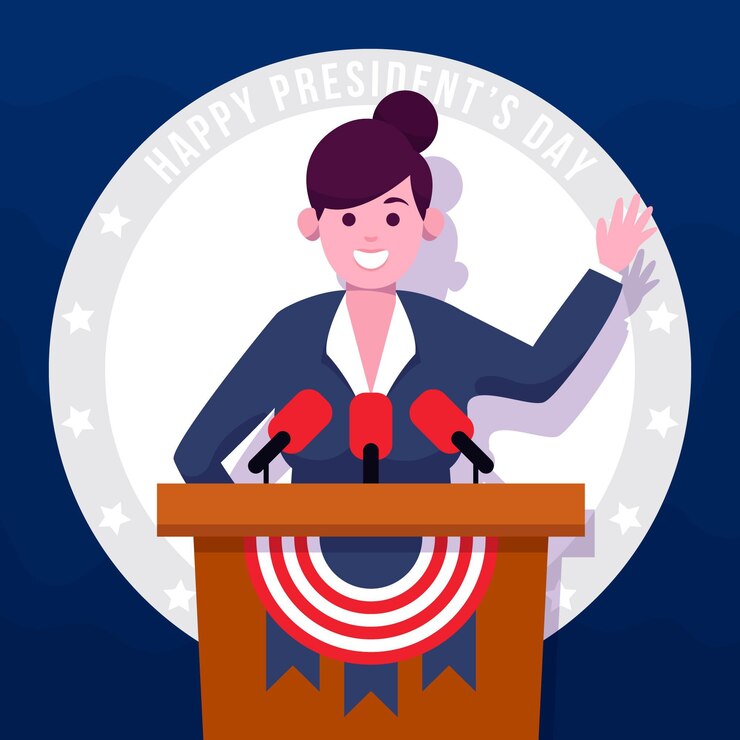 Vector Gratis flat design illustration president's day