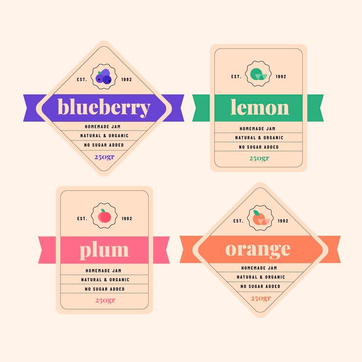 Vector Gratis flat design jam badges collection