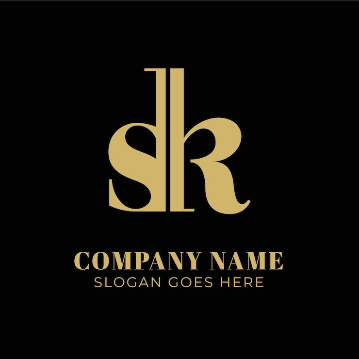 Vector Gratis flat design ks or sk logo template