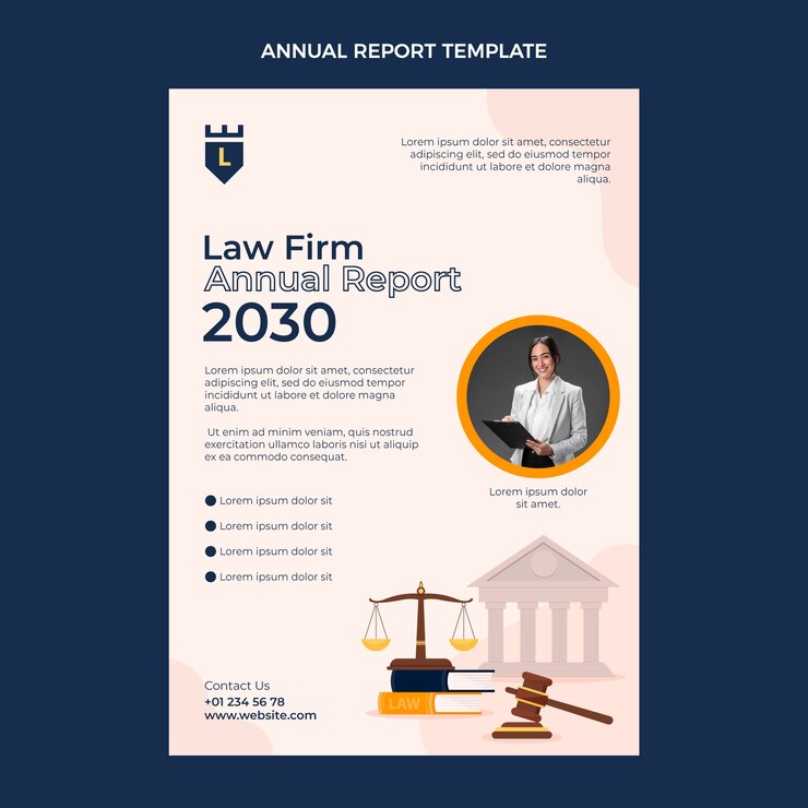 Vector Gratis flat design law firm annual report