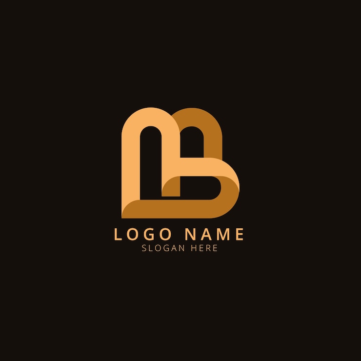 Vector Gratis flat design mb monogram logo