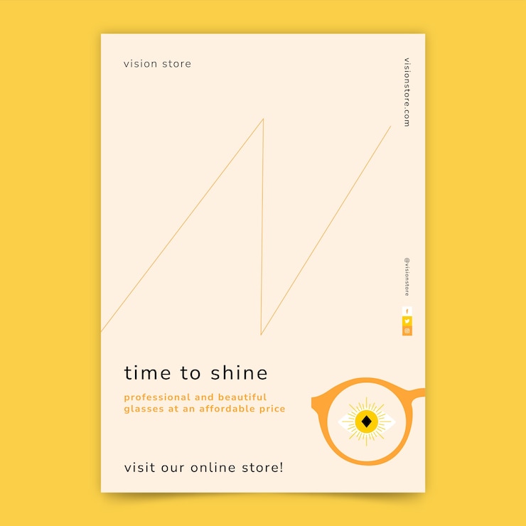 Vector Gratis flat design minimal ophthalmologist poster