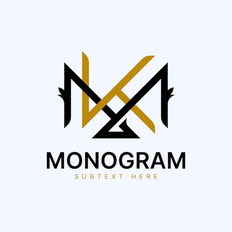 Vector Gratis flat design mk or km template