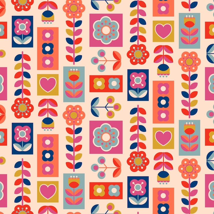 Vector Gratis flat design nordic pattern