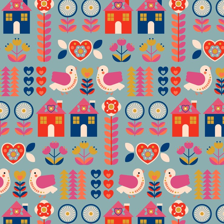 Vector Gratis flat design nordic pattern