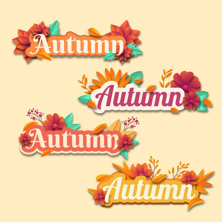 Vector Gratis flat design of autumn stickers set