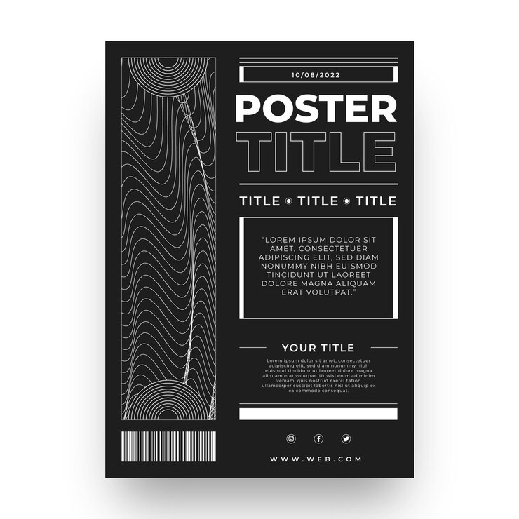 Vector Gratis flat design of y2k poster
