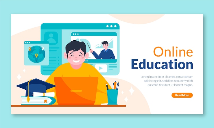 Vector Gratis flat design online college  facebook template
