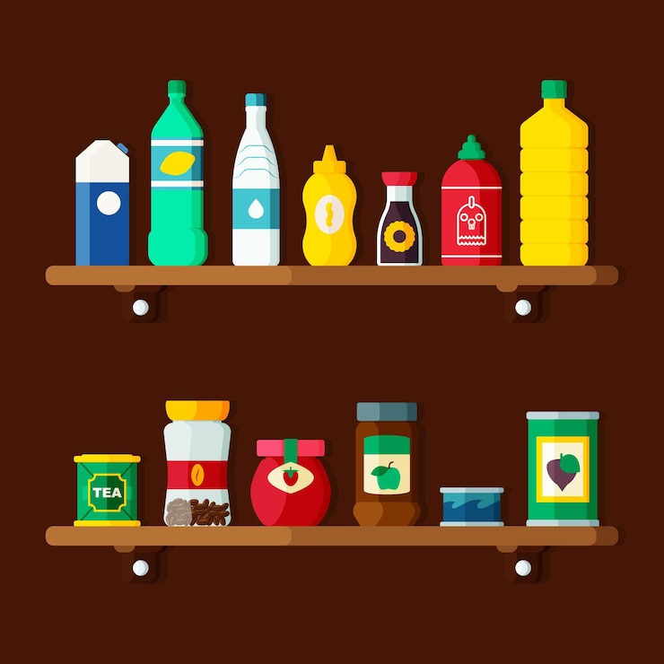 Vector Gratis flat design pantry