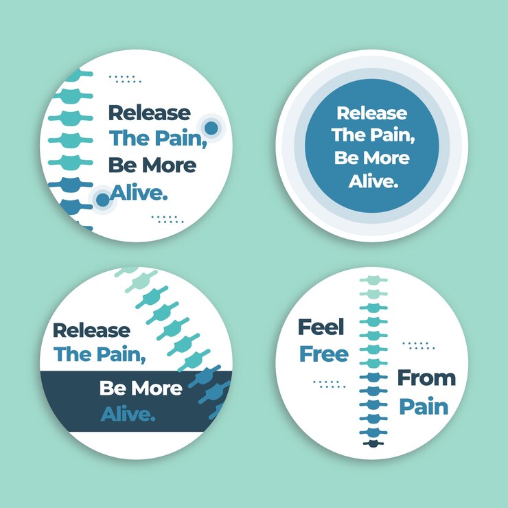 Vector Gratis flat design physiotherapist help labels