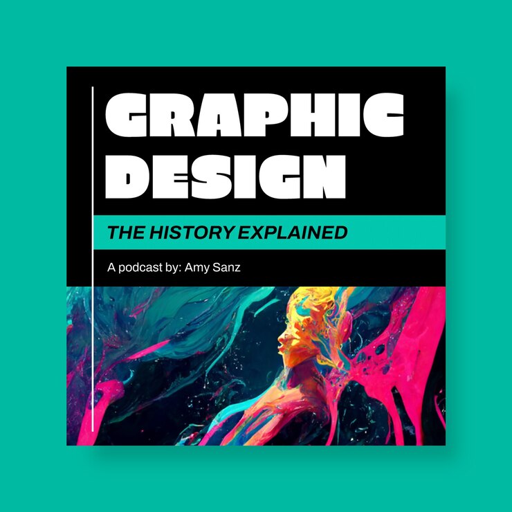 Vector Gratis flat design podcast cover template