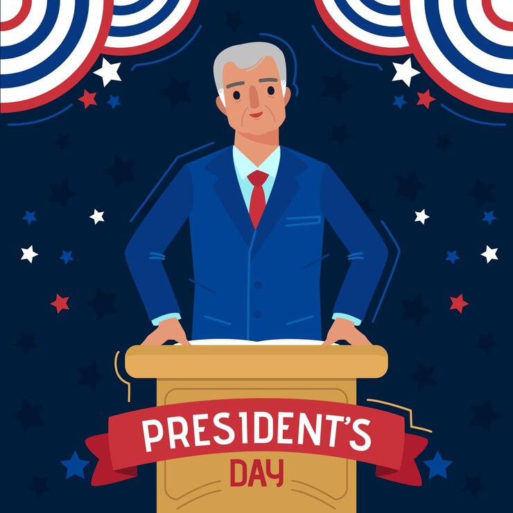 Vector Gratis flat design presidents day