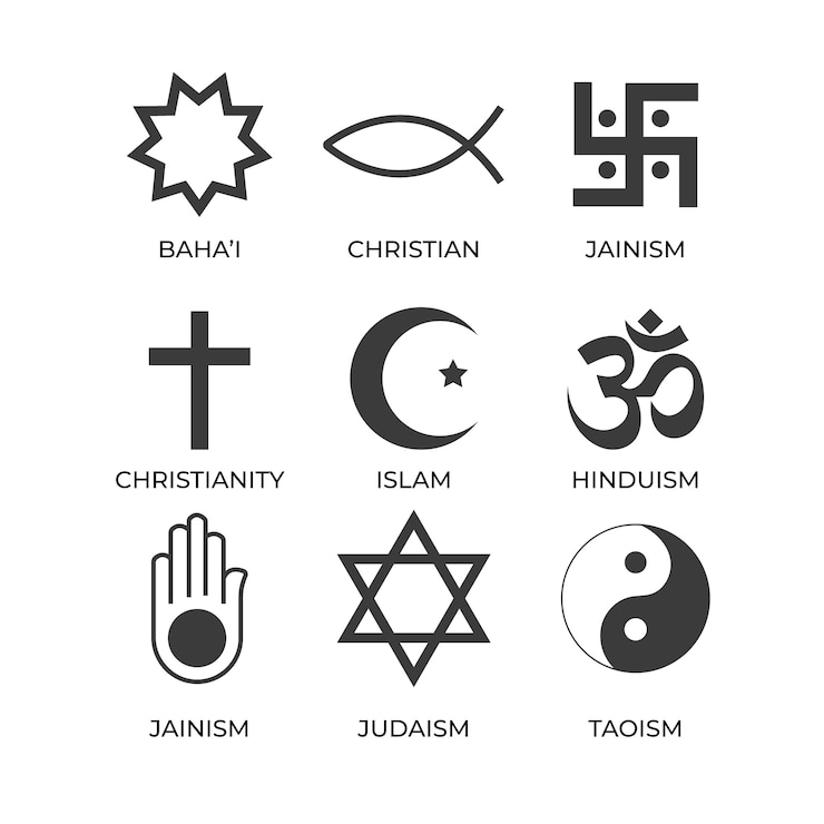 Vector Gratis flat design religious symbol collection