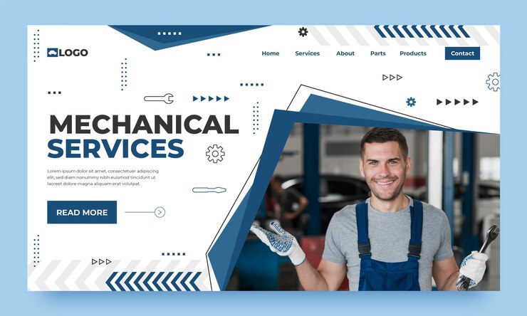 Vector Gratis flat design repair shop design template
