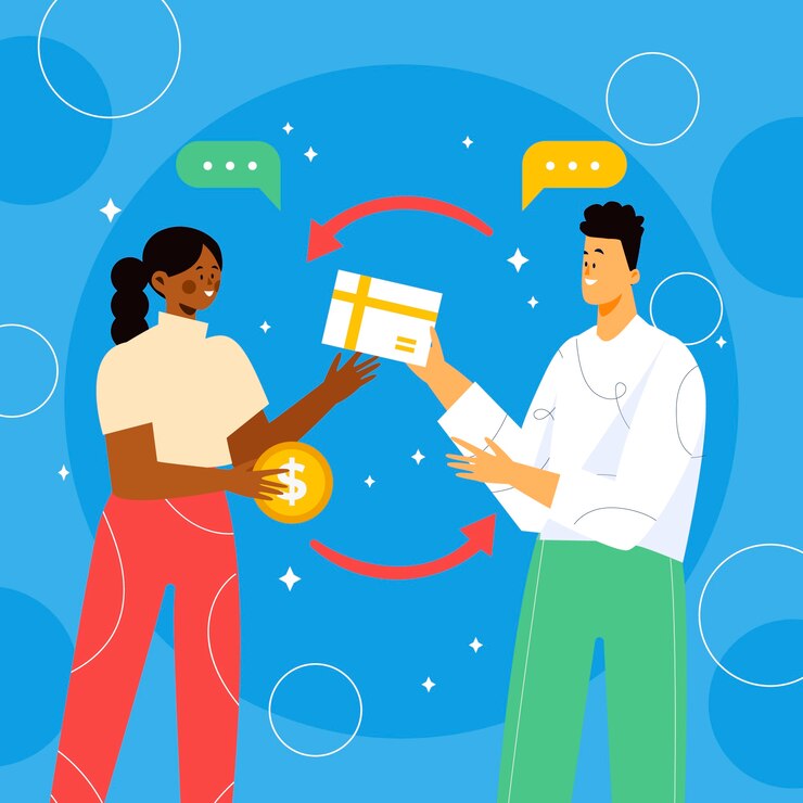 Vector Gratis flat design reseller illustration