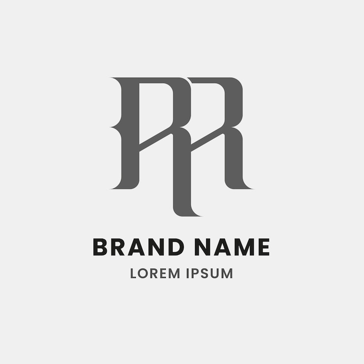 Vector Gratis flat design rr logo template