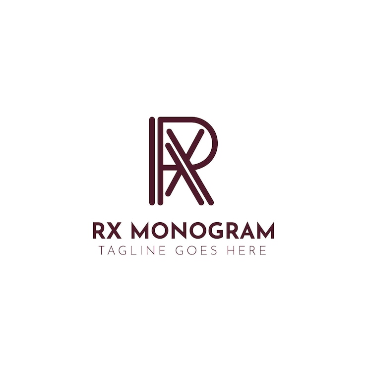 Vector Gratis flat design rx or xr template