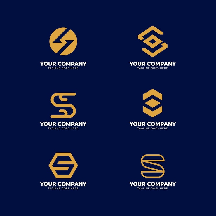 Vector Gratis flat design s logo template pack