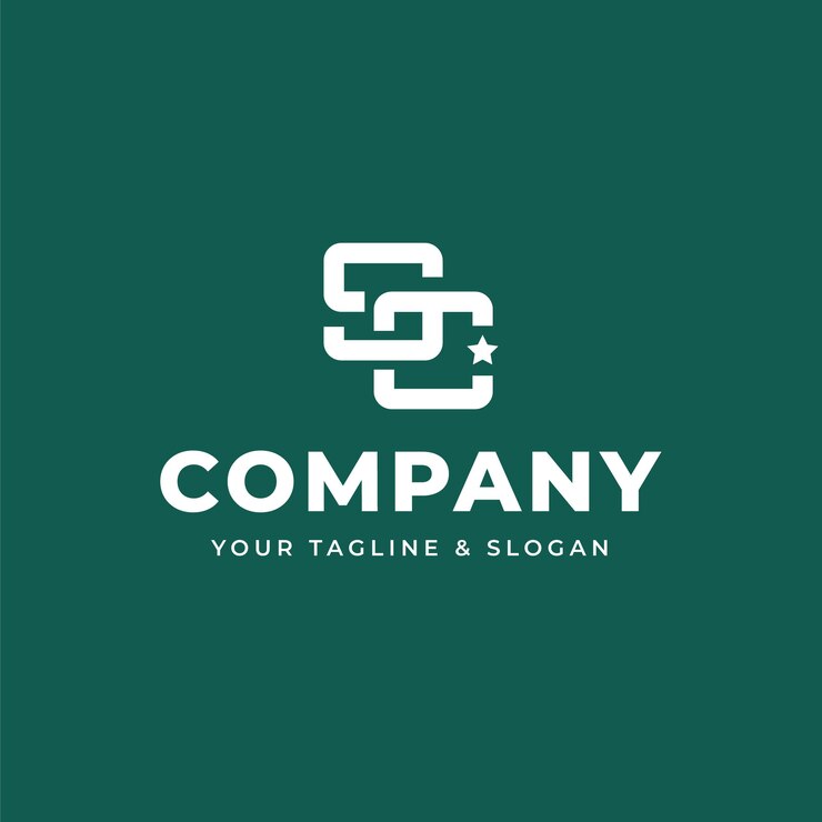 Vector Gratis flat design sc or cs logo template